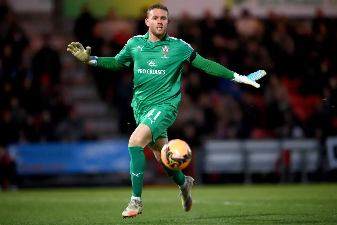 Southampton keeper Daniel Peretz.