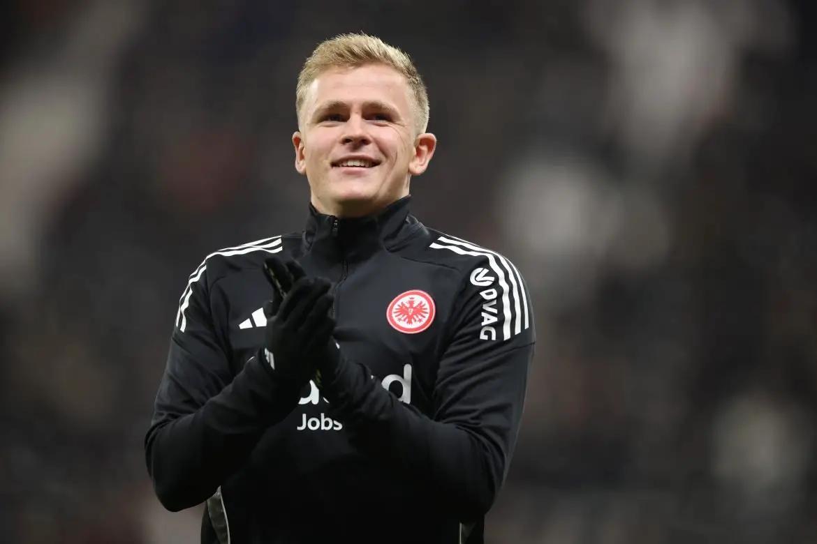 Jonathan Burkardt of Eintracht Frankfurt.