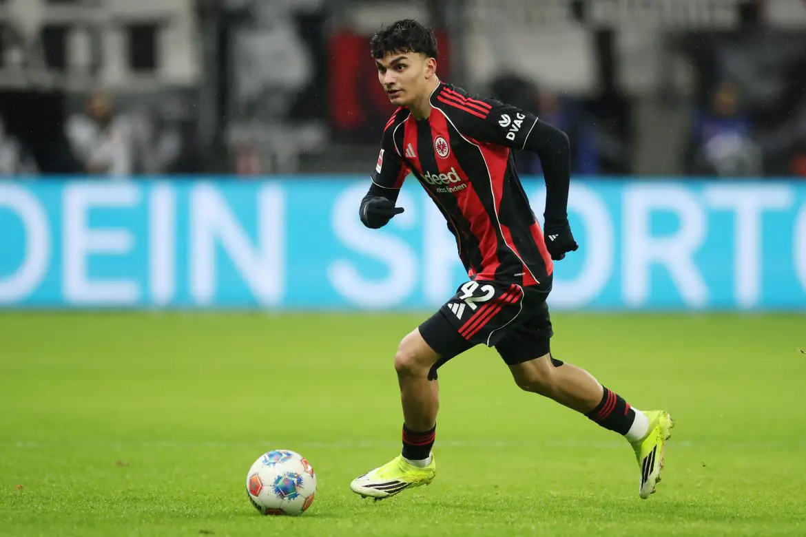 Eintracht Frankfurt attacker Can Uzun in the Bundesliga.