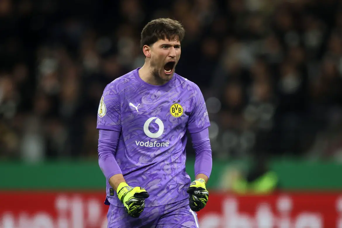 Eintracht Frankfurt v Borussia Dortmund – DFB Cup: Round Two Dortmund hero Gregor Kobel