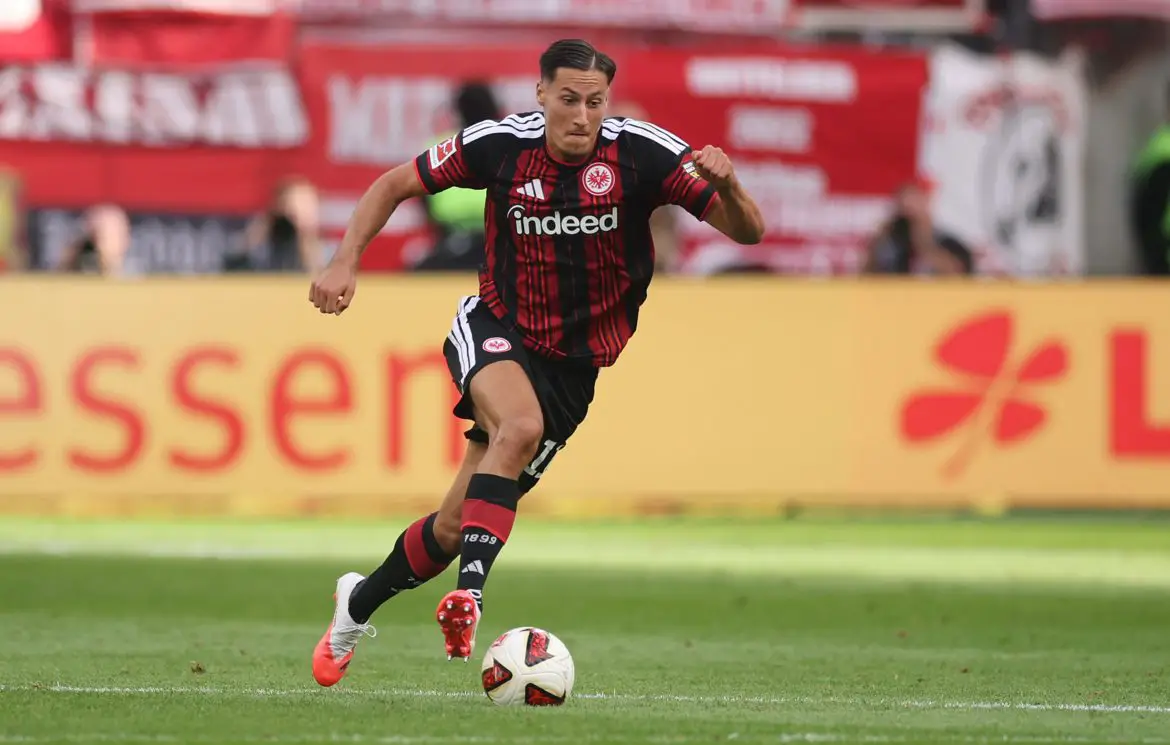 New Germany call up Younes Ebnoutalib playing for Eintracht Frankfurt in the Bundesliga.