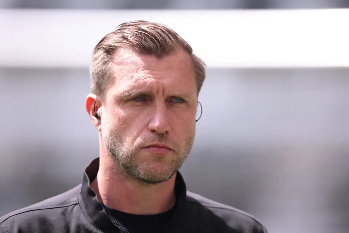 Eintracht Frankfurt chief personnel officer Markus Krösche scouts a Bundesliga match.