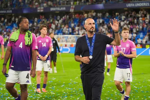 Germany U21 head coach Antonio Di Salvo had to sport a U21 European Championship silver medal following his team's defeat to the England U21s in last weekend's Final.