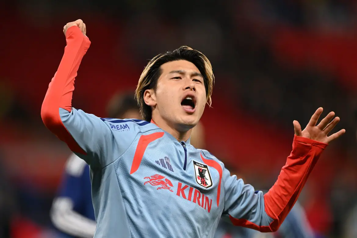 New Borussia Mönchengladbach signing Daiki Hashioka representing Japan.