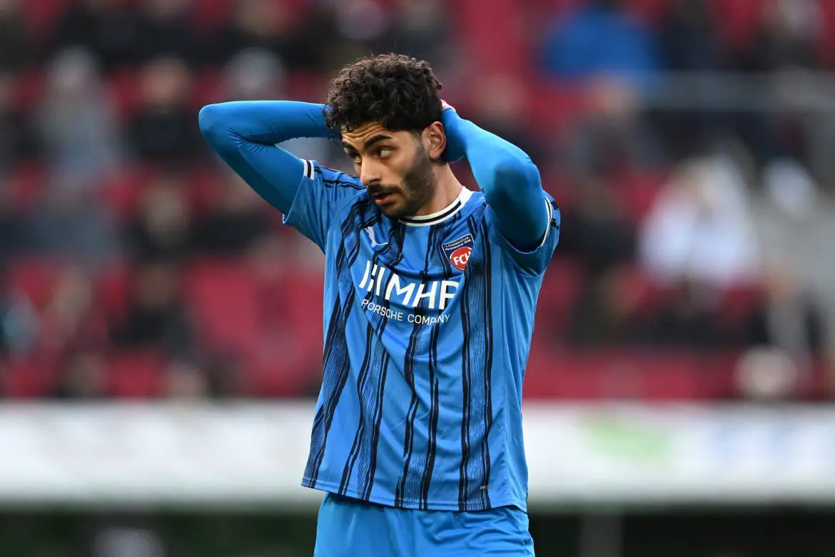 Freiburg forward Eren Dinkçi representing loan club Heidenheim in the Bundesliga.