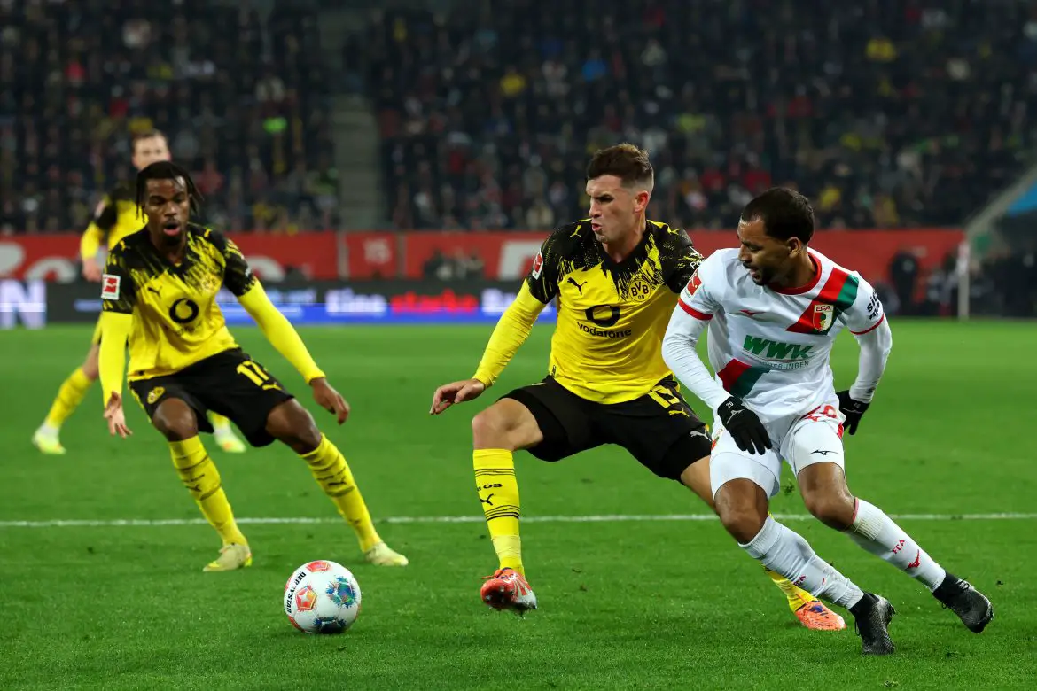 Borussia Dortmund vs Augsburg in the Bundesliga.