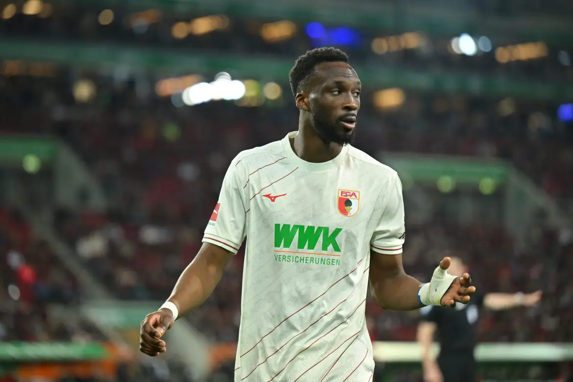 Augsburg defender Chrislain Matsima in the Bundesliga.