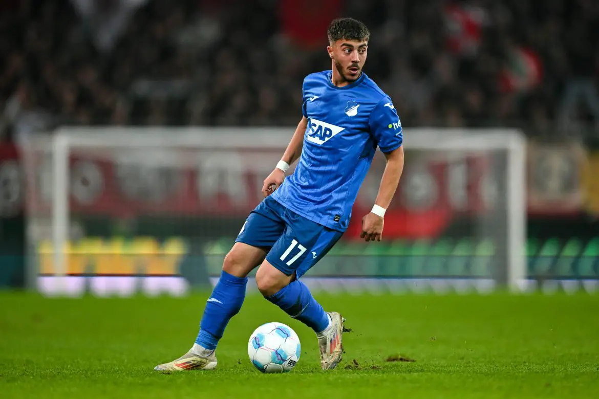 Hoffenheim's Umut Tohumcu playing in the Bundesliga.