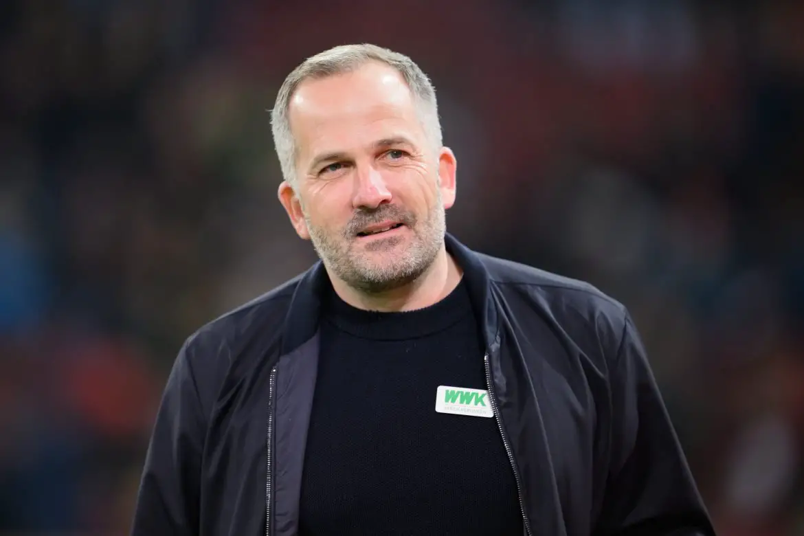 Augsburg head coach Manuel Baum in the Bundesliga.