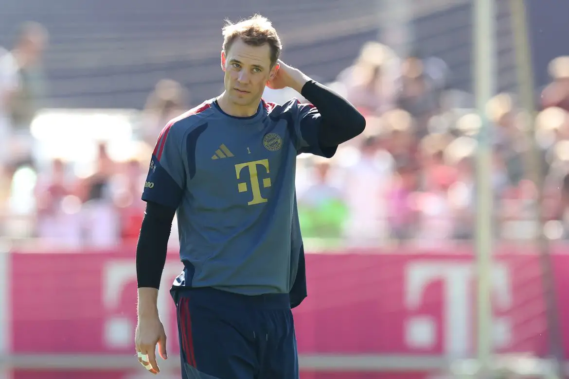 Manuel Neuer at Bayern Munich's pre-season training camp.