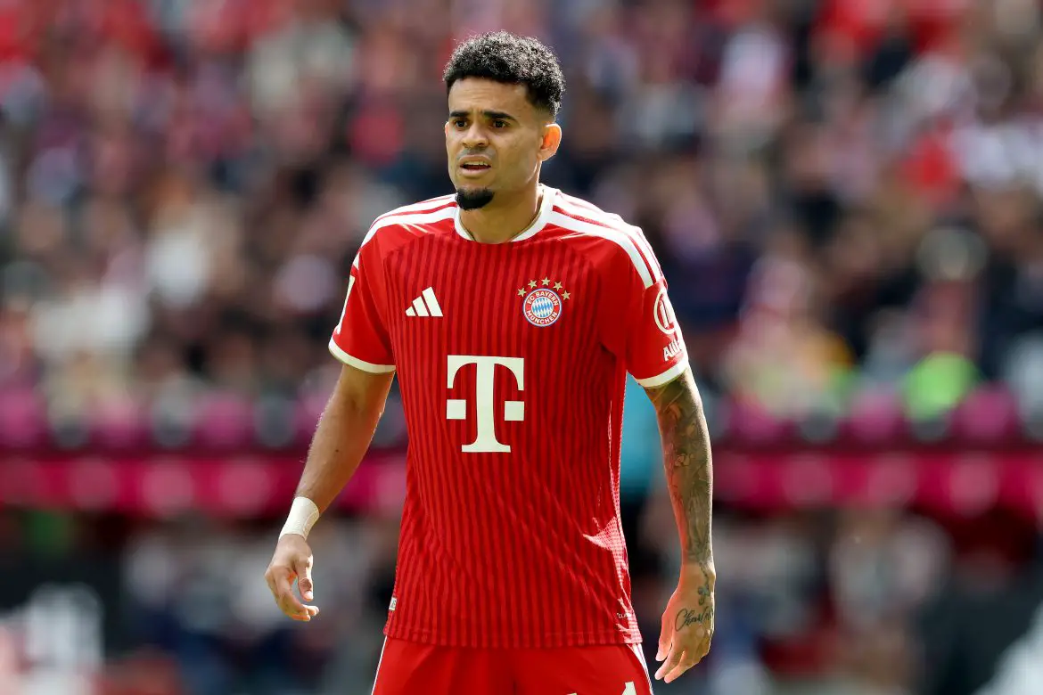 Luis Diaz playing for Bayern Munich in the Bundesliga last season.