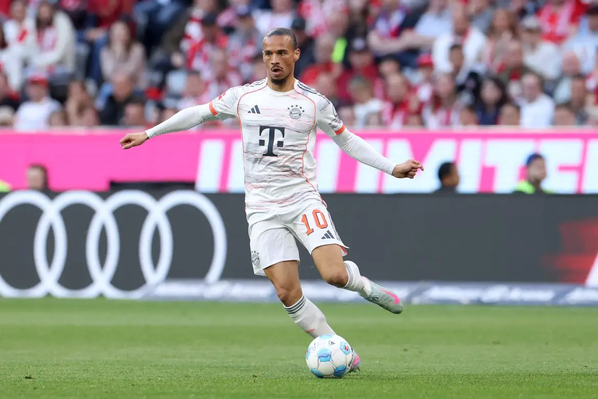 Leroy Sané of Bayern Munich playing in the Bundesliga.