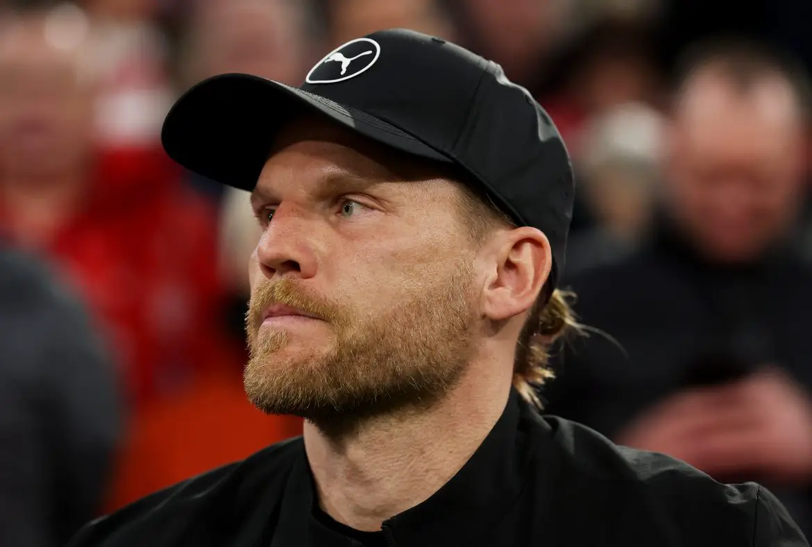 Borussia Mönchengladbach head coach Eugen Polanski during Friday's Bundesliga fixture against Bayern Munich.