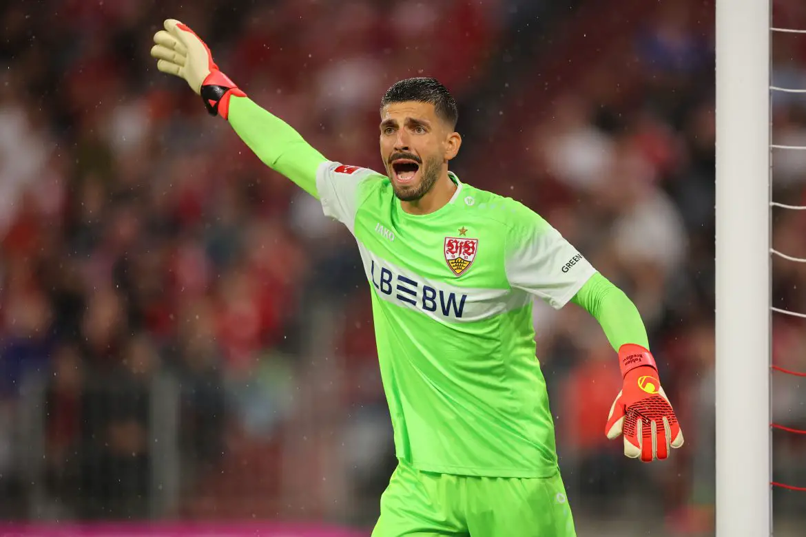 VfB Stuttgart keeper Fabian Bredlow in the Bundesliga.