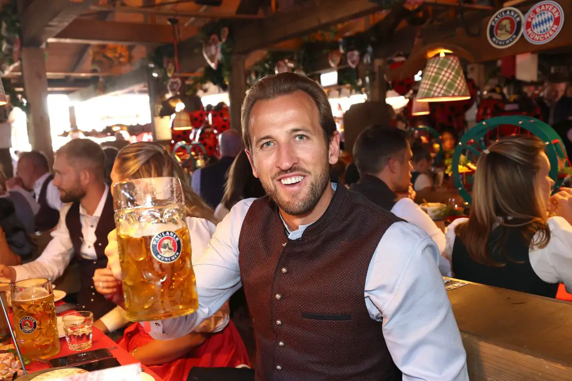 Harry Kane attends Bayern Munich's Oktoberfest celebrations.