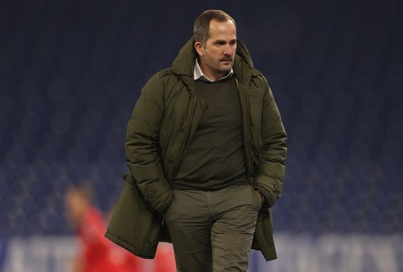 New FC Augsburg head coach Manuel Baum during his ill-fated stint coaching Schalke 04 in the Bundesliga.