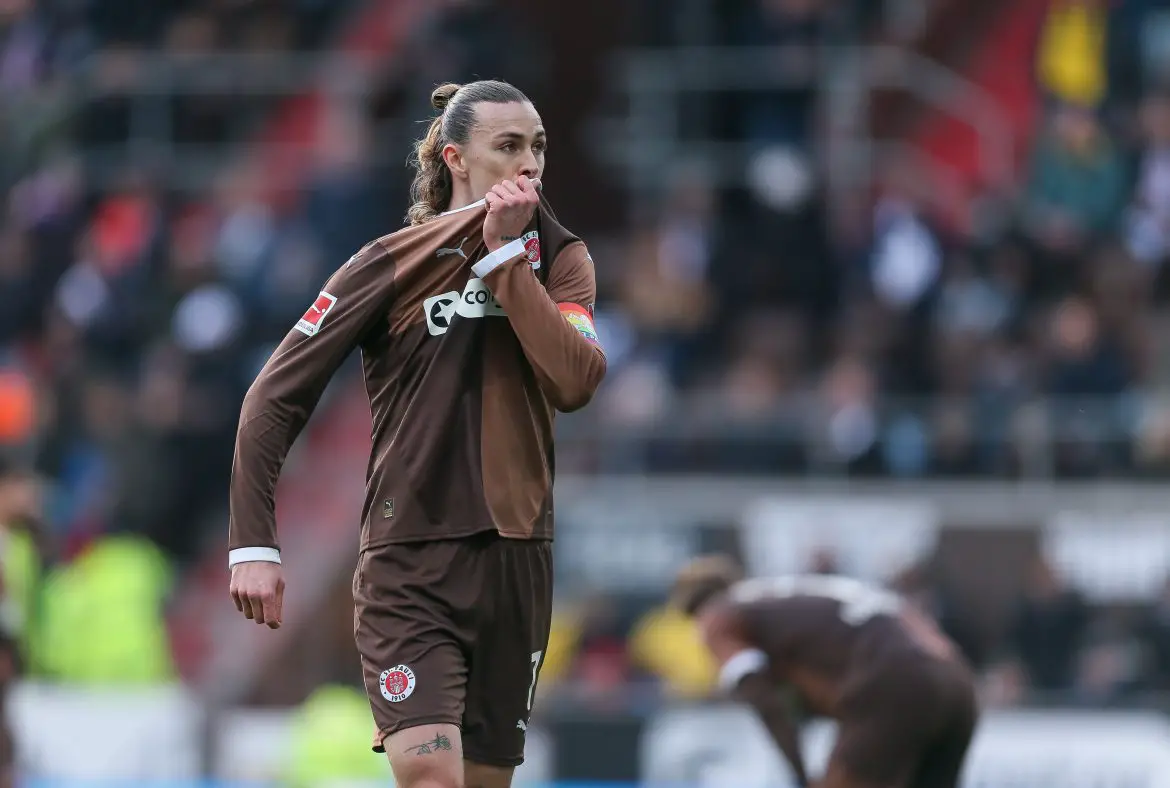 St. Pauli captain Jackson Irvine in the Bundesliga.