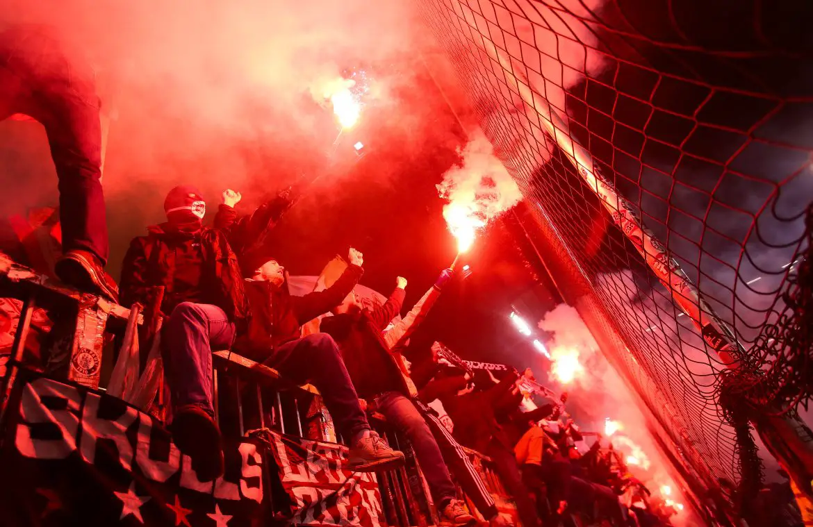 St Pauli fans put on a pyro show in the Bundesliga.