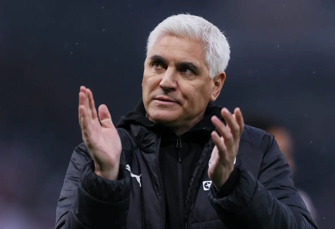 St. Pauli sporting director Andreas Bornemann attends a Bundesliga match.