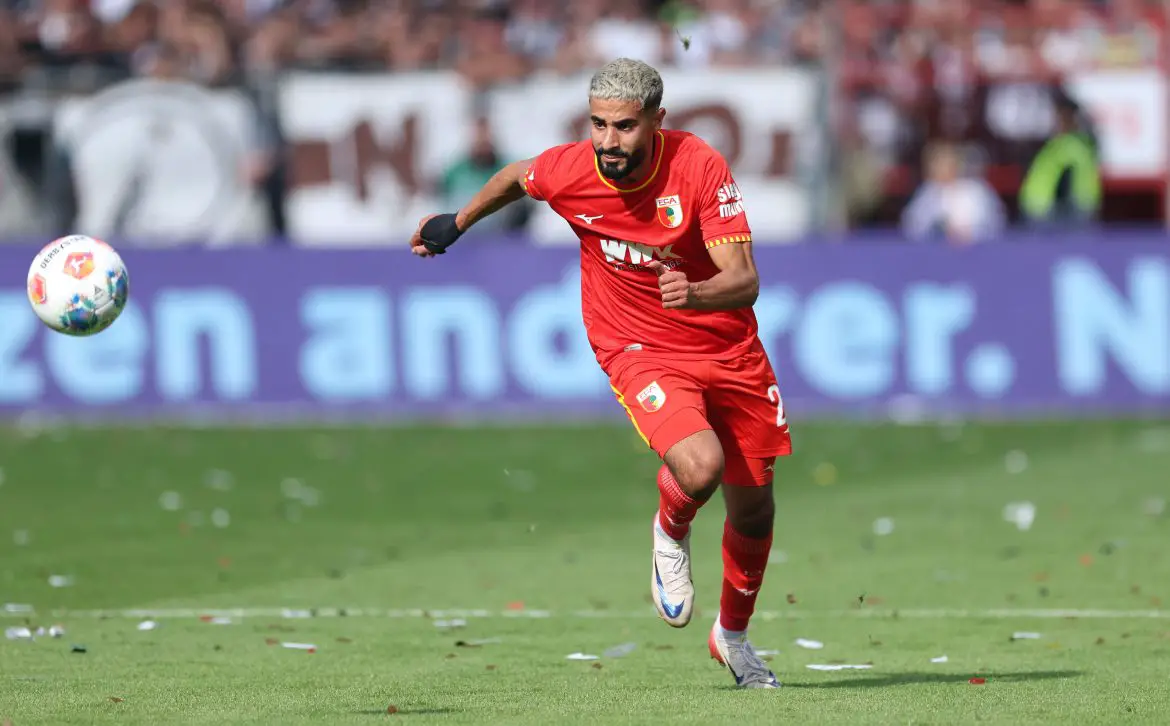 Augsburg attacker Elias Saad.