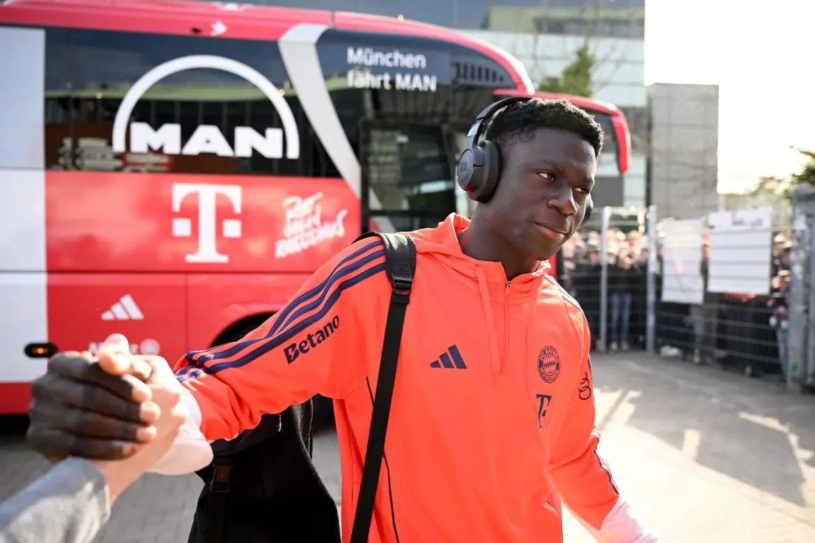 Senegalese midfielder Bara Sapoko Ndiaye of Bayern Munich.