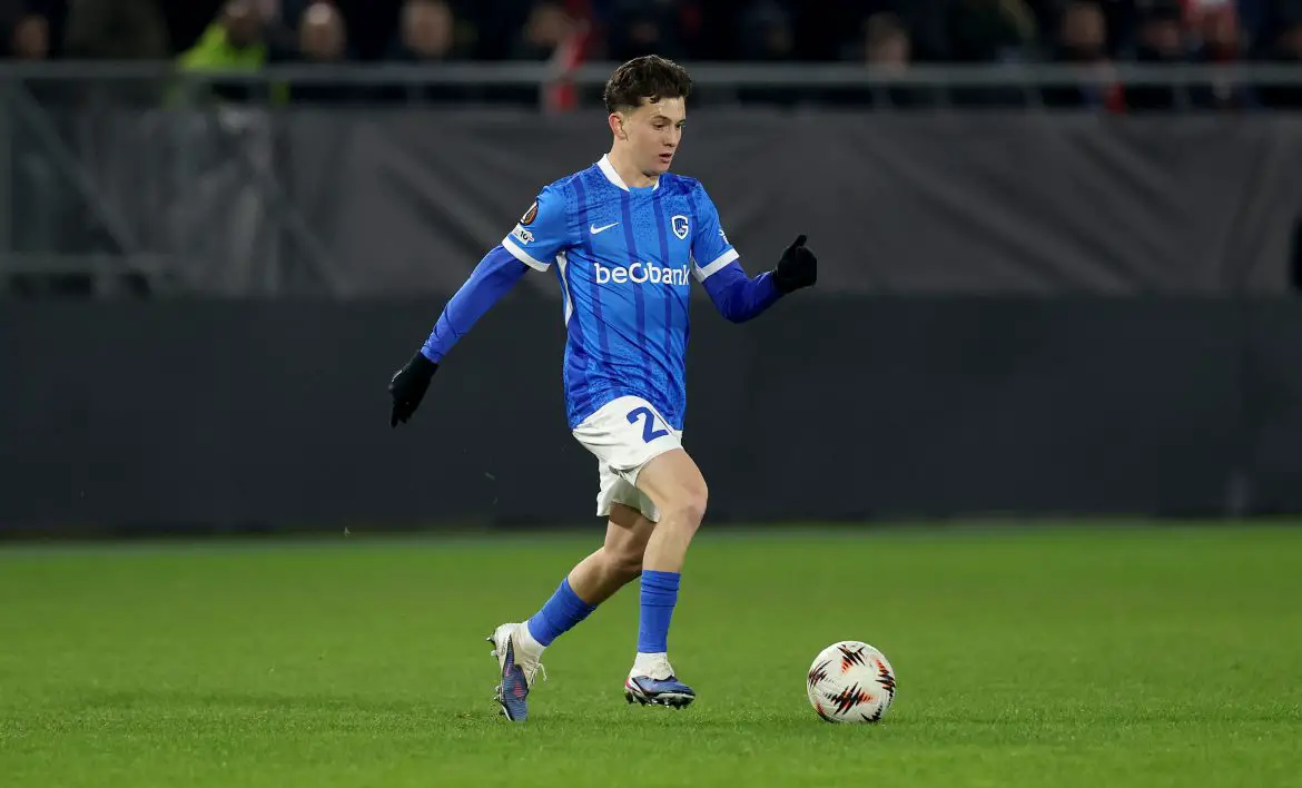 New Borussia Dortmund signing Konstantinos Karetsas playing for Genk.