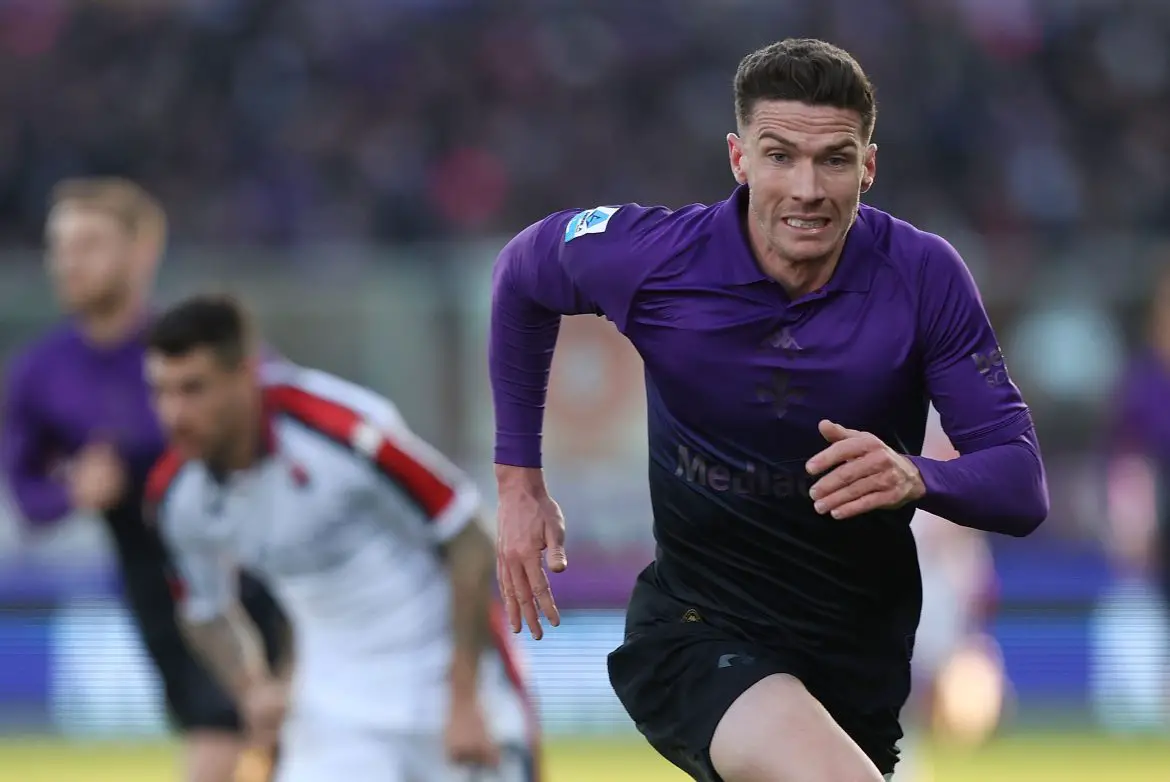New Schalke 04 signing Robin Gosens playing for Fiorentina in the Serie A last season.