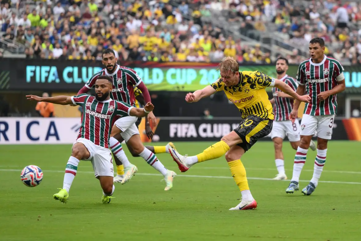Julian Brandt of Borussia Dortmund playing against Fluminense at the FIFA Club World Cup.