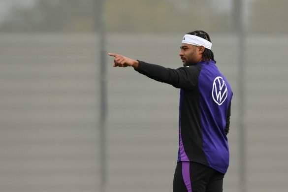 Bayern Munich's Serge Gnabry during a Germany training session this week.
