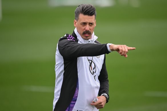 Sandro Wagner of the German national team during training.