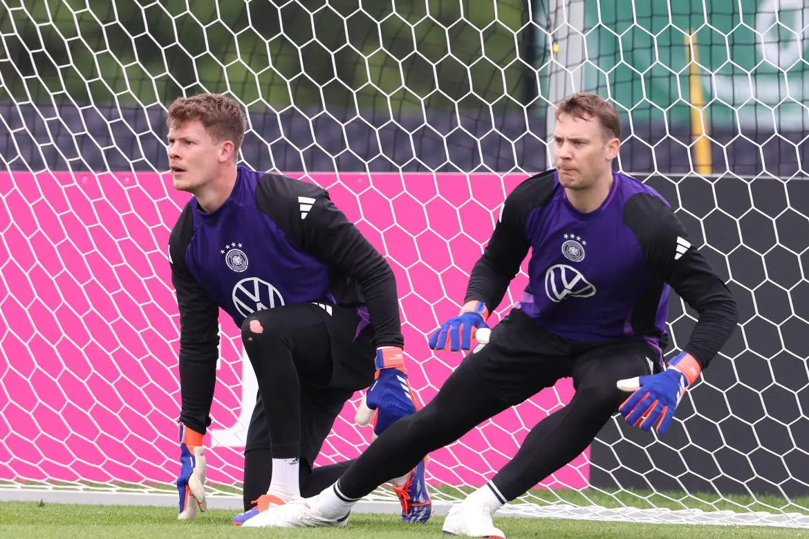 German keepers Alexander Nübel (left) and Manuel Neuer (right).