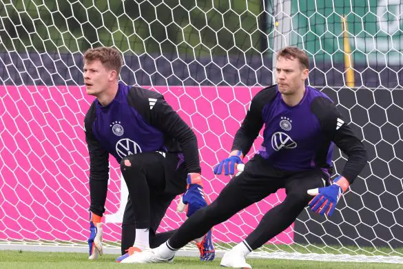 German keepers Alexander Nübel (left) and Manuel Neuer (right).