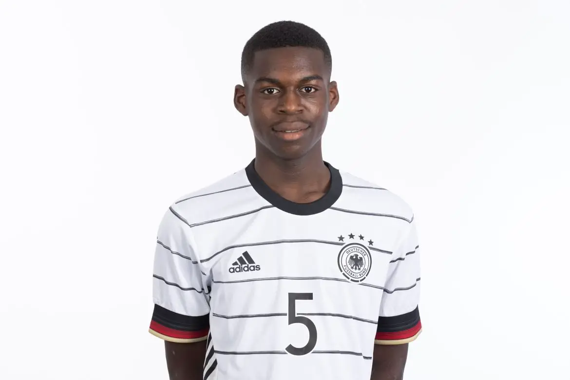 Bayern Munich talent Noël Aseko Nkili representing Germany at youth level.