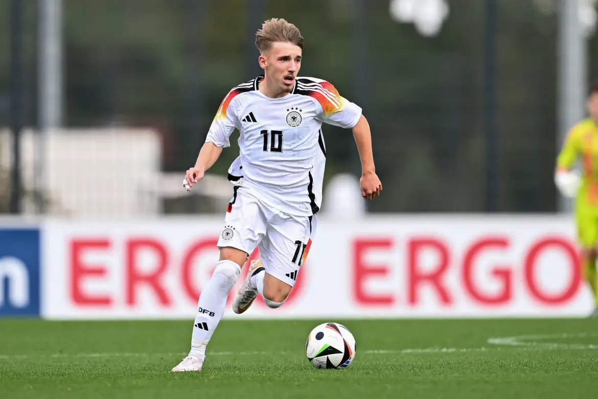 New Germany U21 call up Lennart Karl representing Germany at U17 level.