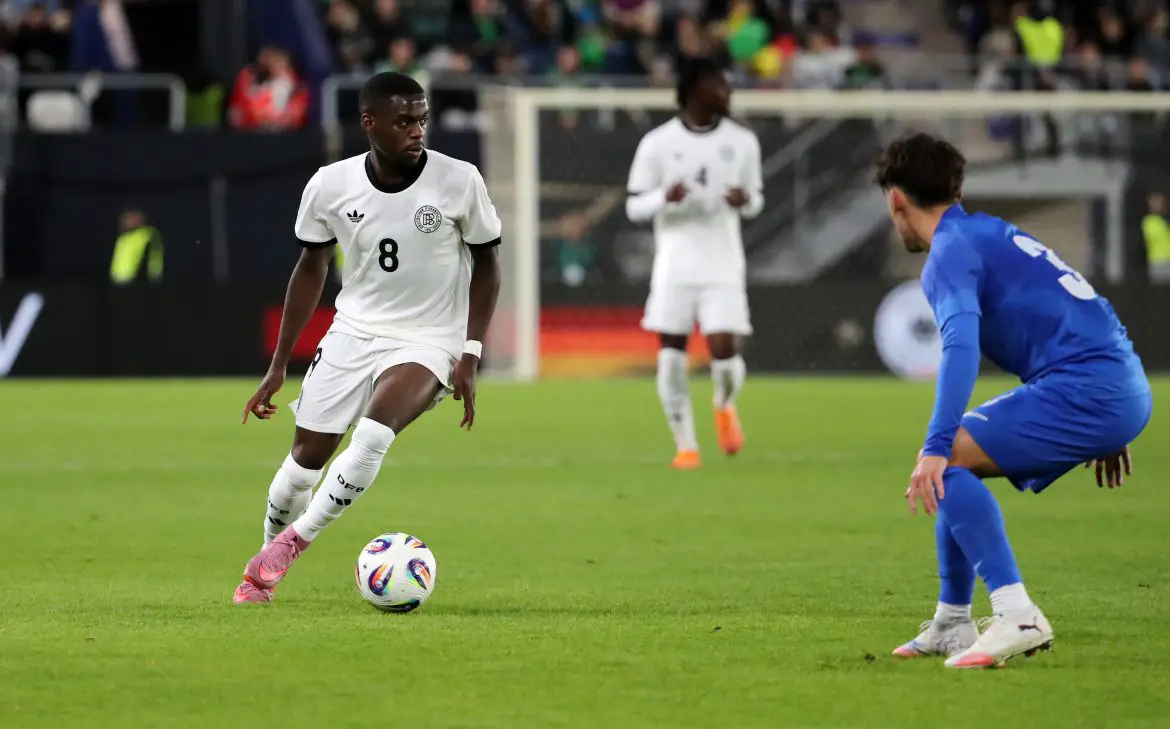 Noel Aseko of Germany and Bayern Munich.