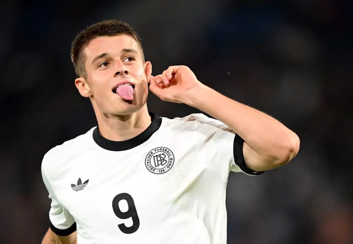 Germany U21 hat-trick goalscorer Nicolo Tresoldi.
