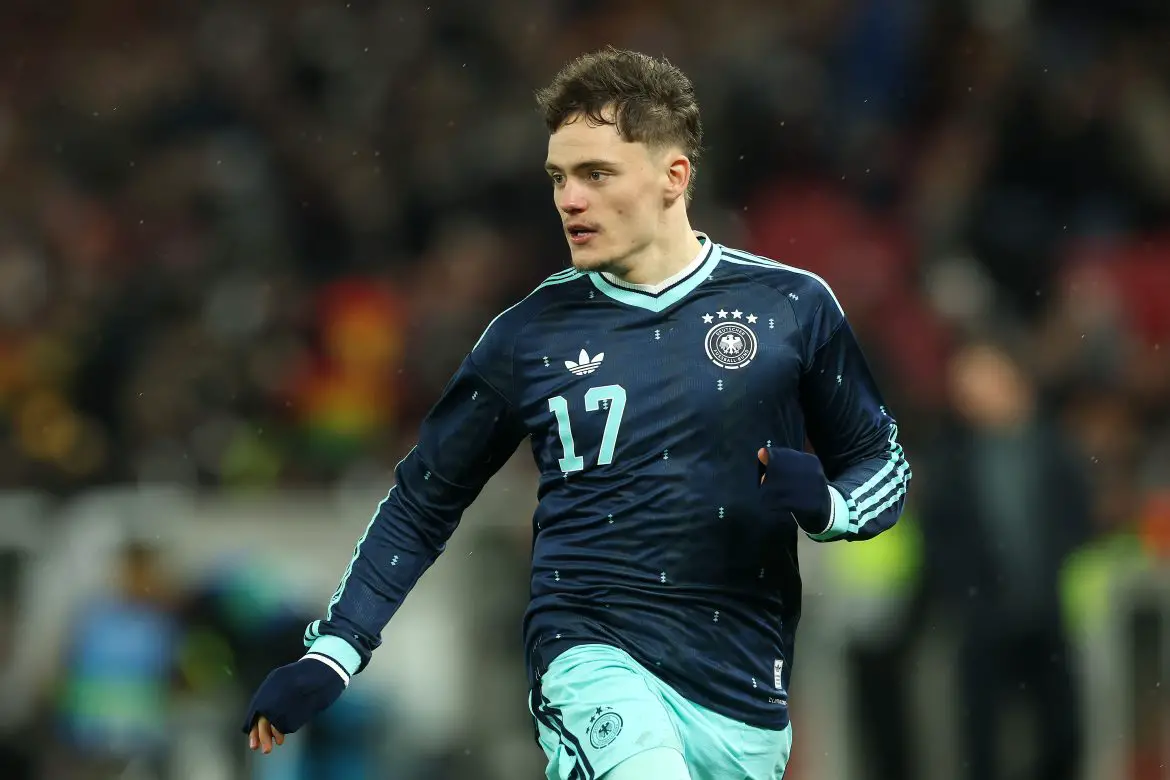 Germany's Florian Wirtz contesting a March 2026 international friendly ahead of the coming summer 2026 World Cup.