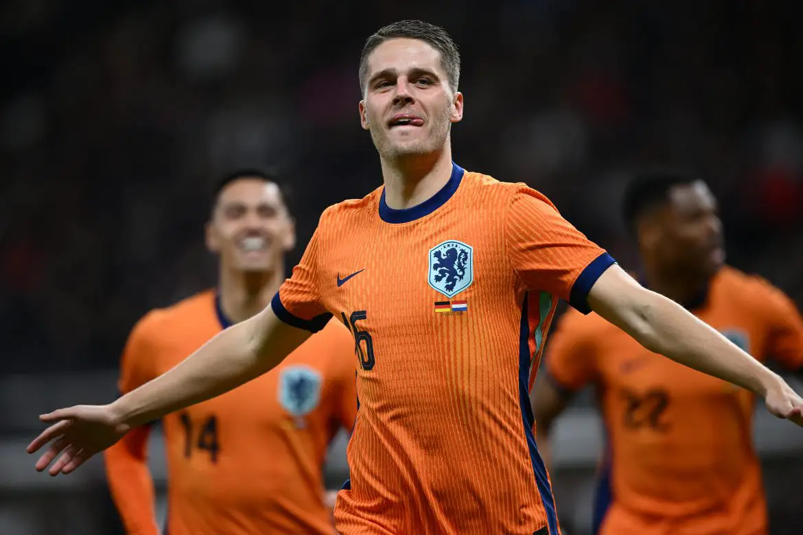 Borussia Dortmund's Joey Veerman representing Holland internationally.