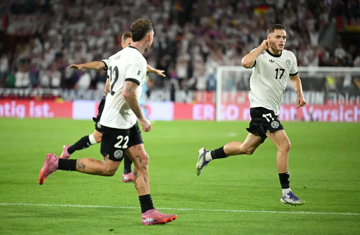 Liverpool's Florian Wirtz scores for Germany
