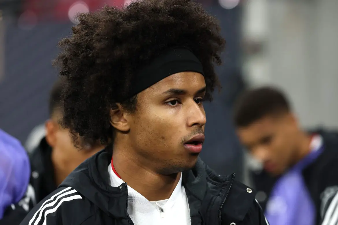 Borussia Dortmund attacker Karim Adeyemi with the German national team.