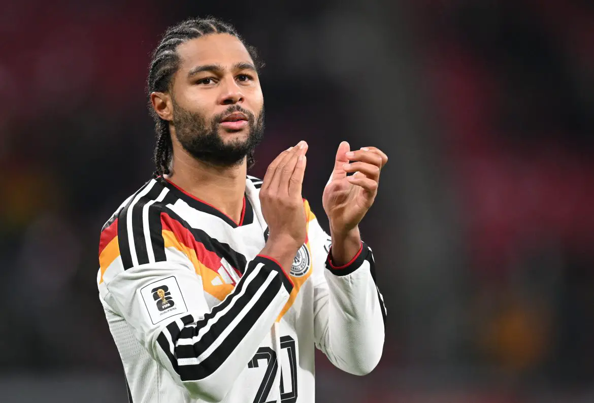 Bayern Munich's Serge Gnabry representing the German national team.