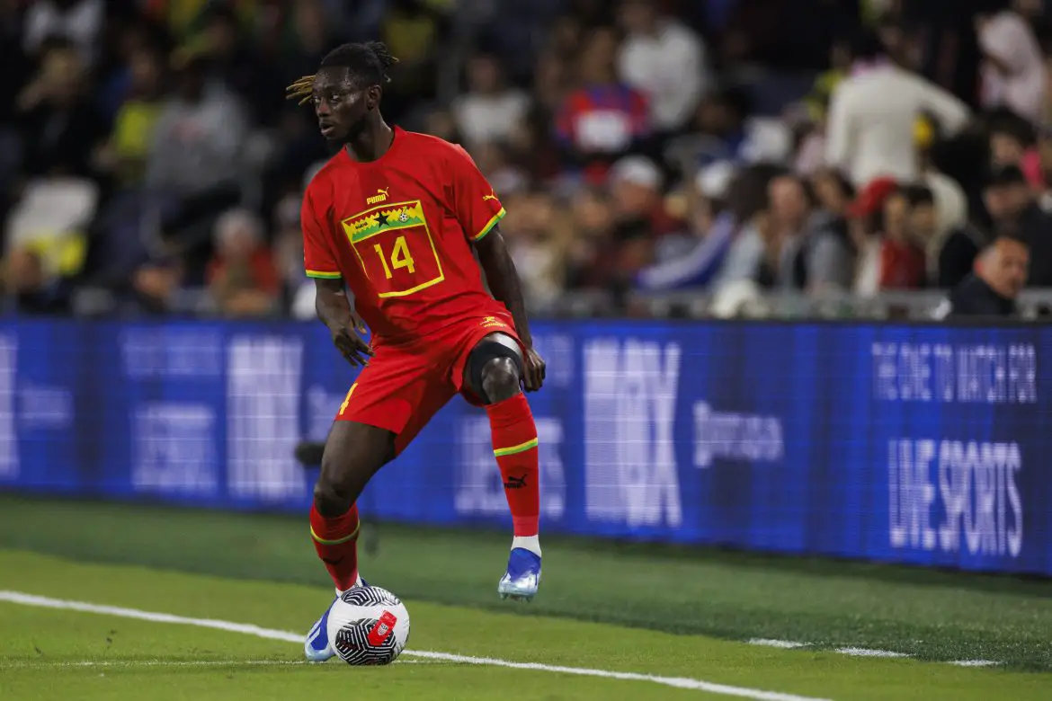 New 1. FC Köln signing Gideon Mensah representing Ghana internationally.