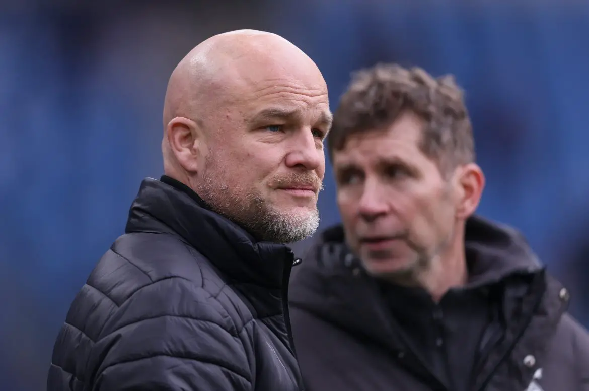 Borussia Mönchengladbach sporting director Rouven Schröder at one of his team's Bundesliga fixtures
