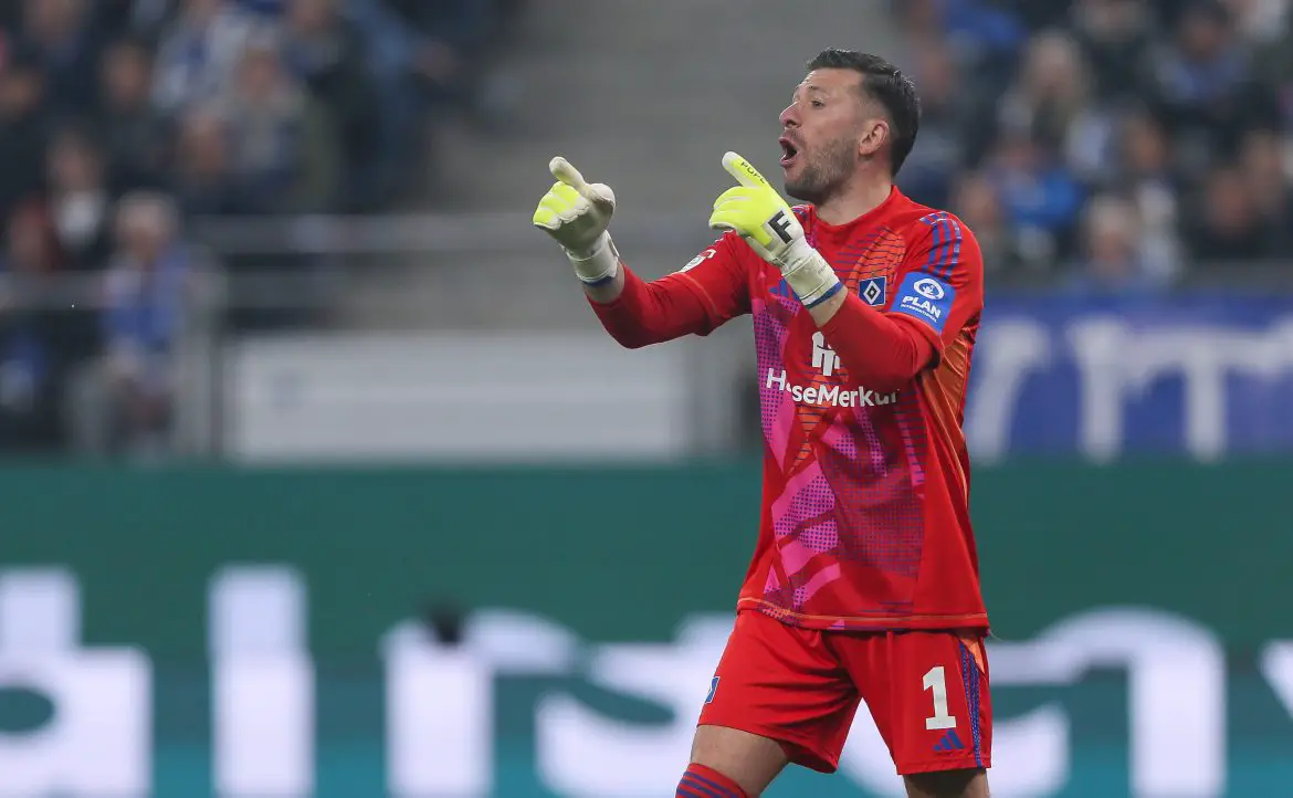 Hamburg goalkeeper Daniel Heuer Fernandes.