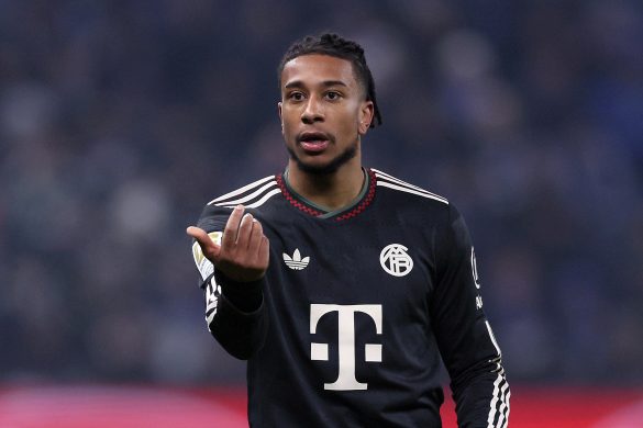 Bayern Munich's Michael Olise in the Bundesliga.