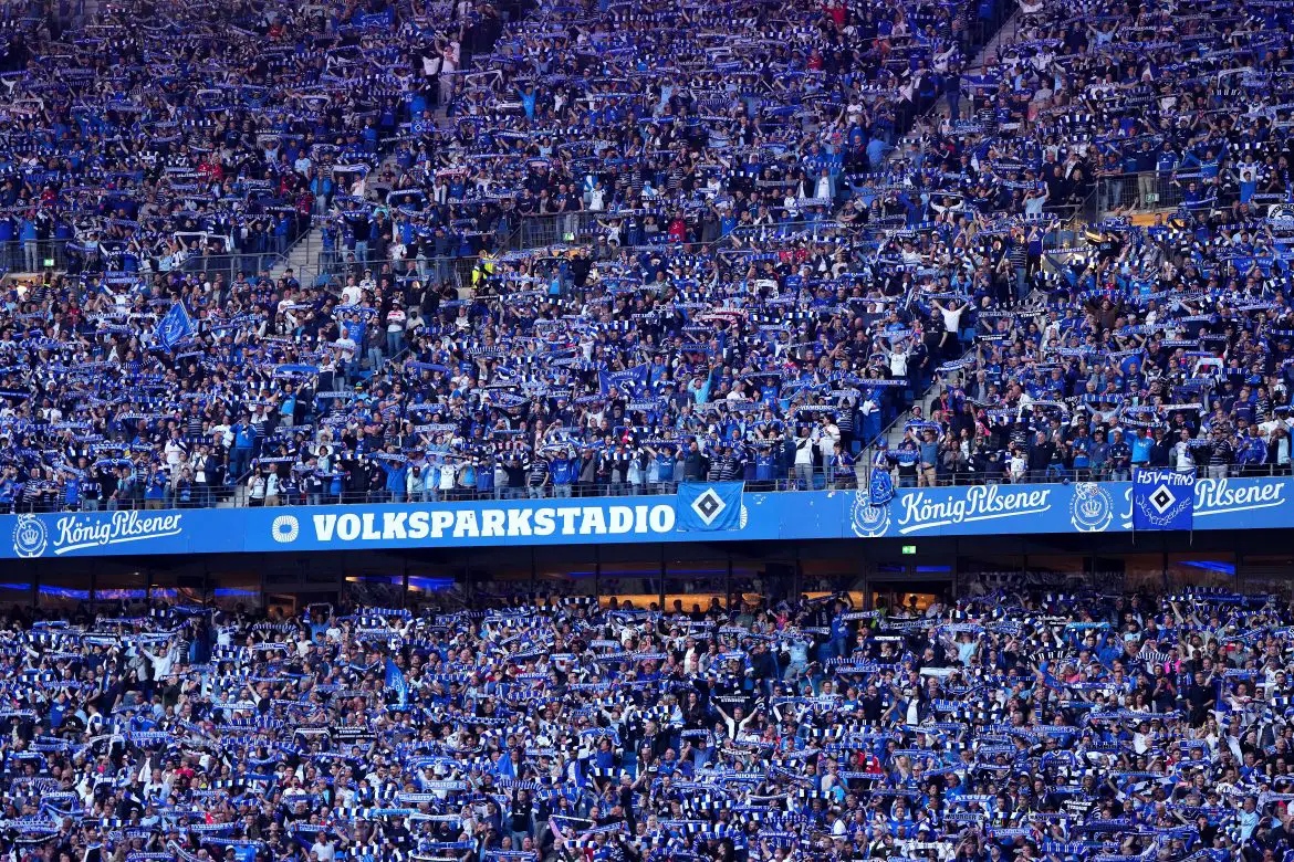 Hamburg fans at the Volksparkstadion.