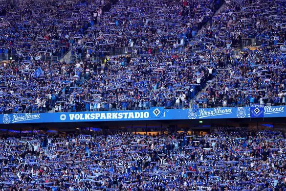 Hamburg fans at the Volksparkstadion.