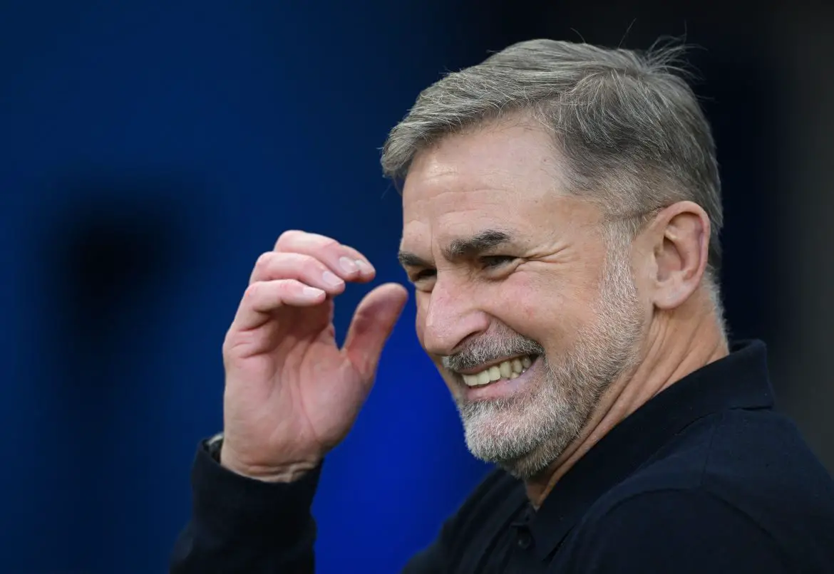 Hamburger SV board-member-for-sport Stefan Kuntz attends a Bundesliga match.