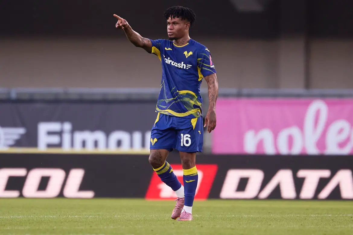 Hoffenheim striker Gift Orban working on loan at Hellas Verona last season.