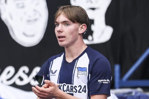Hertha Berlin midfielder Kennet Eichhorn.